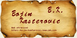 Bojin Kašterović vizit kartica